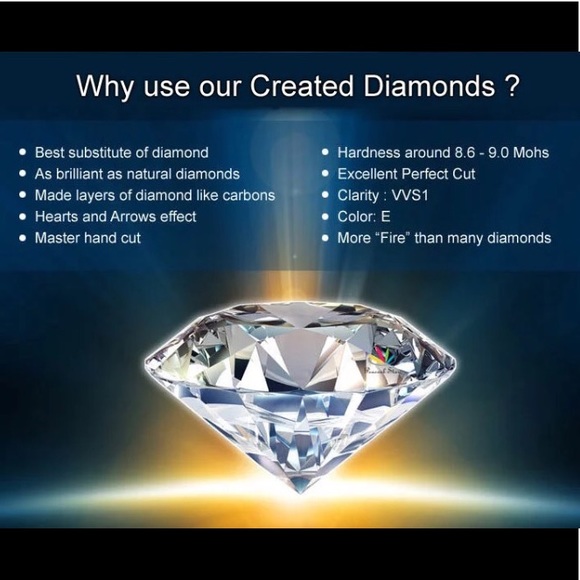 4ct VVS1 lab diamond 925 silver heart cut earrings - Picture 7 of 8