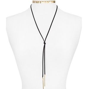 AQUA layered disc choker necklace