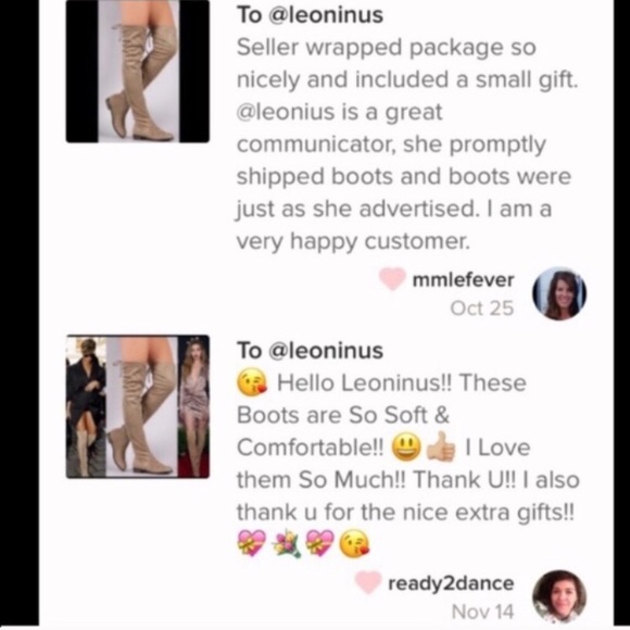 🏆2XHOST PICK🏆SOLD OUT❣️ SemiFlat Over-the-Knee Boots taupe - Picture 4 of 5