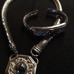 Whiting and Davis silver necklace and Bracelet.