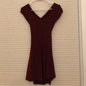 Brandy Melville burgundy skater dress