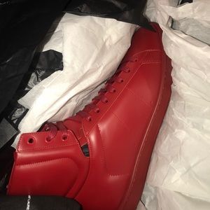 All Red Leather St Laurents Size 42 EU/ Size 9