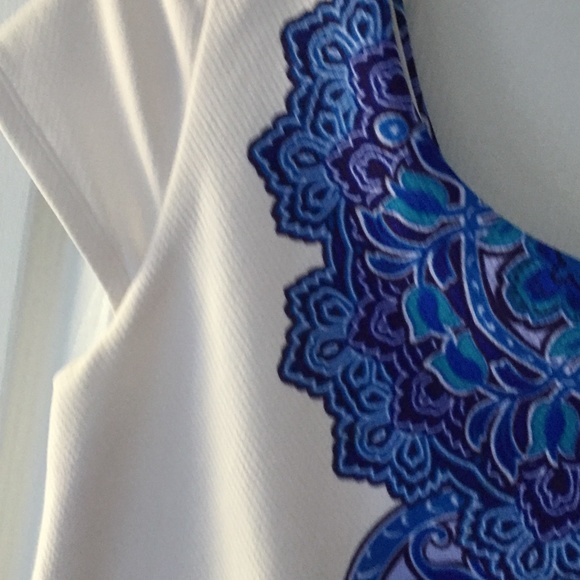 Womens Dress Barn Blue and white dress - Picture 2 of 6