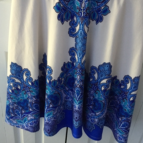 Womens Dress Barn Blue and white dress - Picture 3 of 6