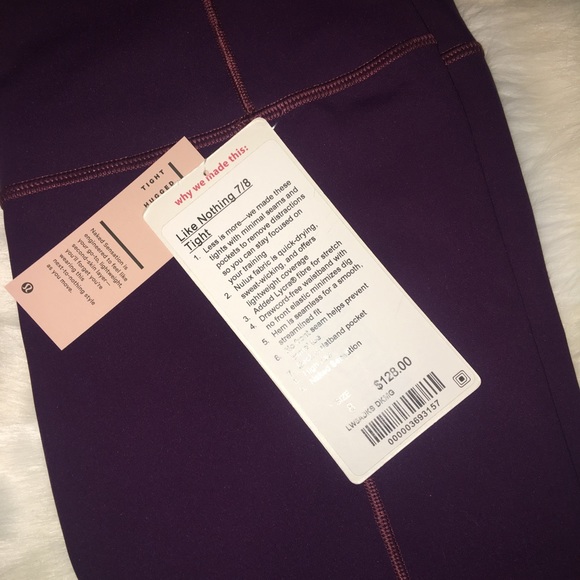 NWT lululemon | Purple Like Nothing 7/8 Tight - Picture 5 of 8