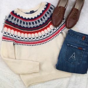 NWT Gap Fair Isle Circular sweater