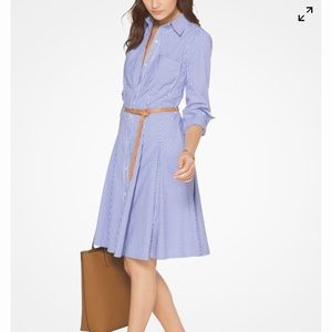 MICHAEL KORS
Pinstripe Cotton-Poplin Shirtdress