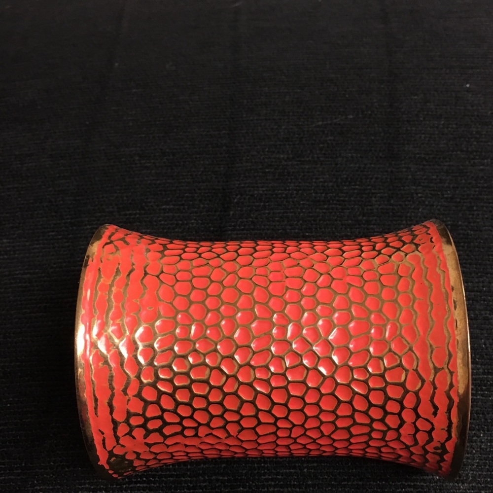 Orange cuff bracelet