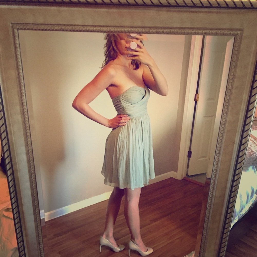 J.Crew Sage Green Silk Dress