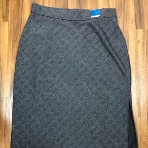 Venezia by Lane Bryant plaided long skirt open leg