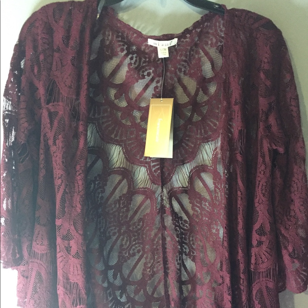 Francesca's Lacy Red Coverup