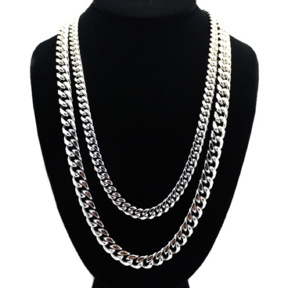 Solid Sterling silver Miami cuban link chains