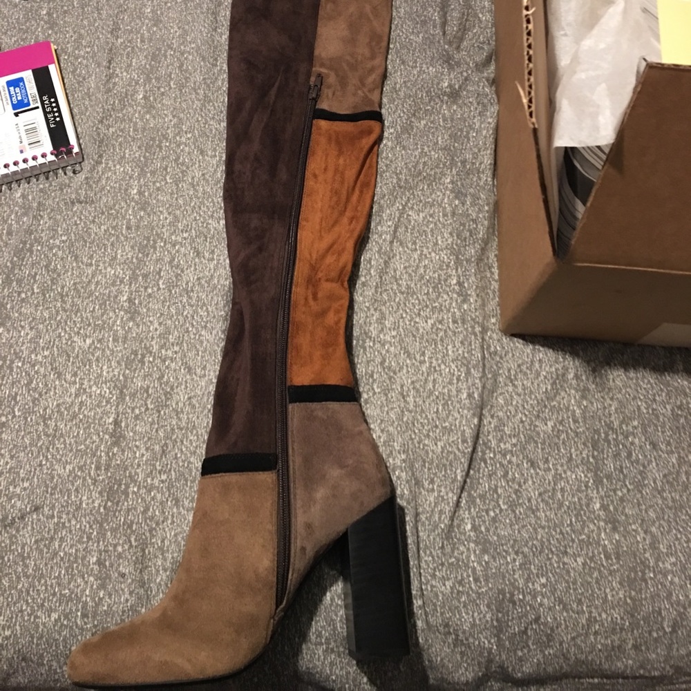 Jeffery Campbell Finestra-h thigh high boots