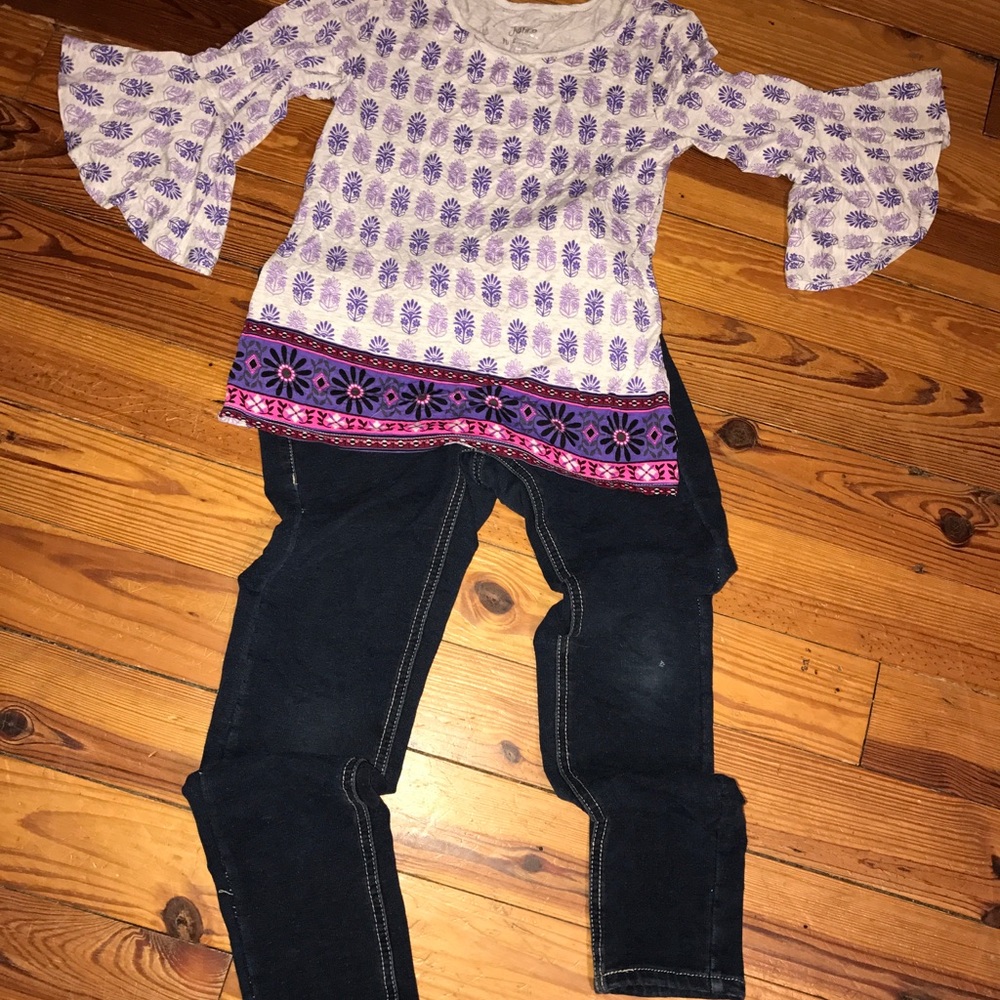 GIRLS BLOUSE & SKINNY JEANS