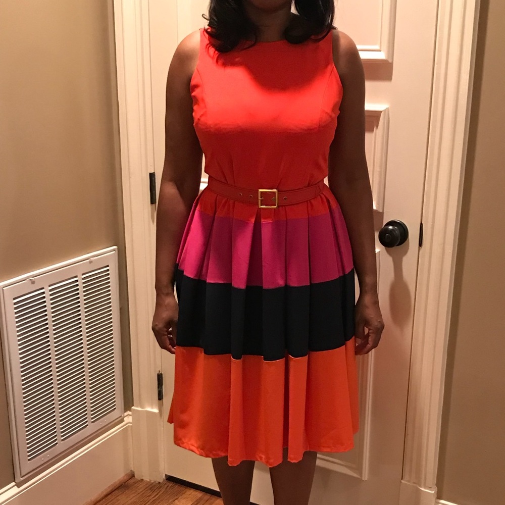 Sharagano pleated Dress