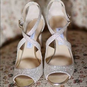 Jimmy Choo Bridal Glitter Heels