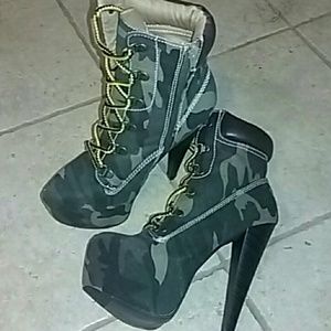 Camo Stiletto Boots