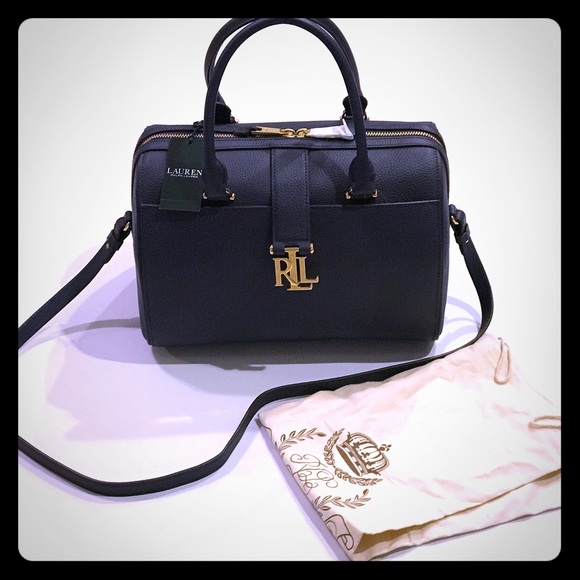 Ralph Lauren Handbags - NWT! Stunning Ralph Lauren navy Carrington Braelyn
