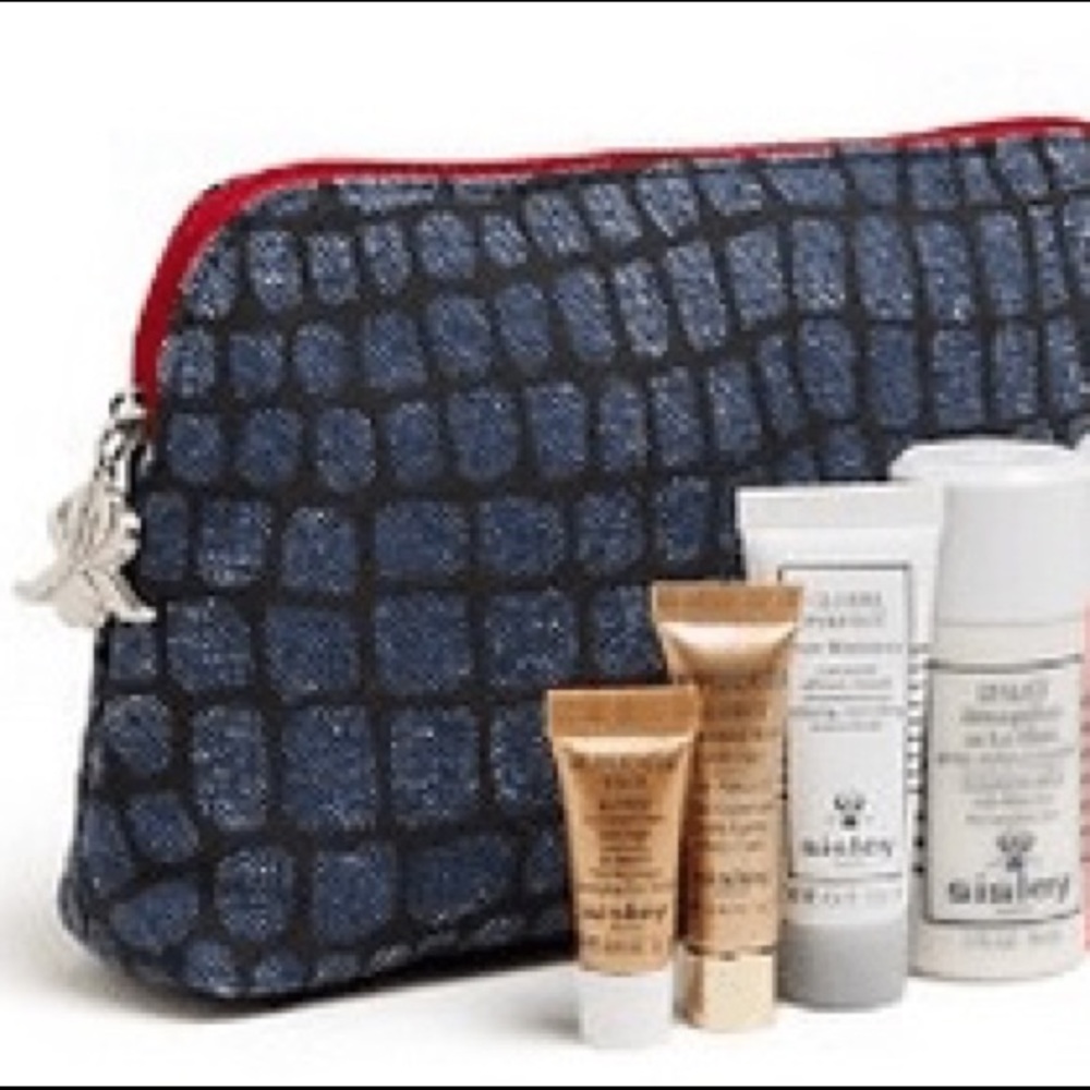 Sisley French Blue Croco Printed pouch