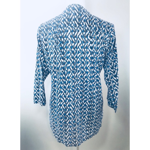 ROBERTA ROLLER RABBIT Blue Tunic Top Size M - Picture 4 of 7