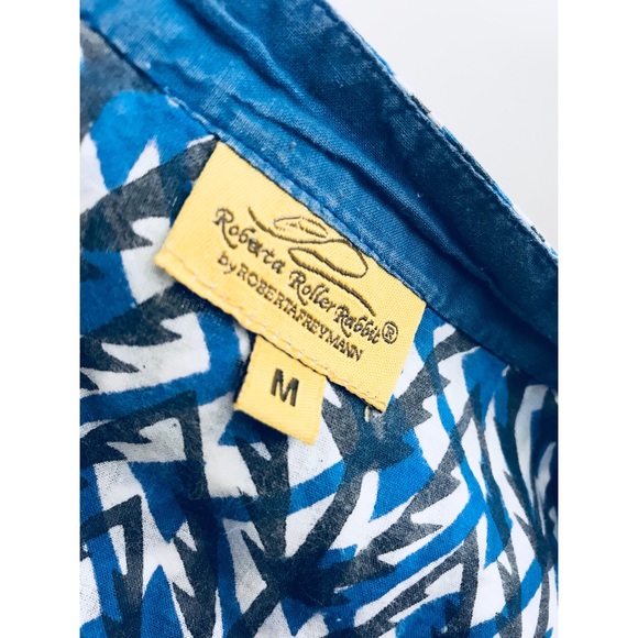 ROBERTA ROLLER RABBIT Blue Tunic Top Size M - Picture 6 of 7
