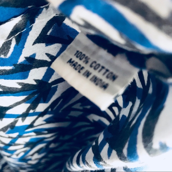 ROBERTA ROLLER RABBIT Blue Tunic Top Size M - Picture 7 of 7