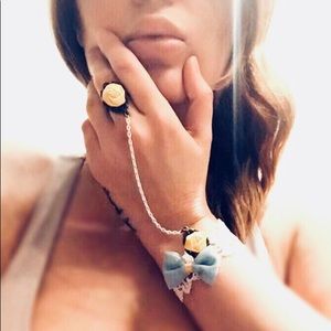 Lace bracelet with ring