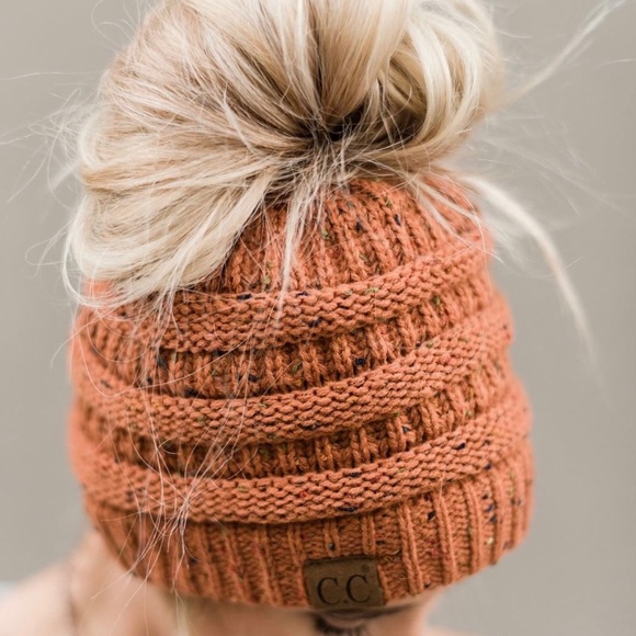 CC Messy Bun Beanies - Picture 1 of 2