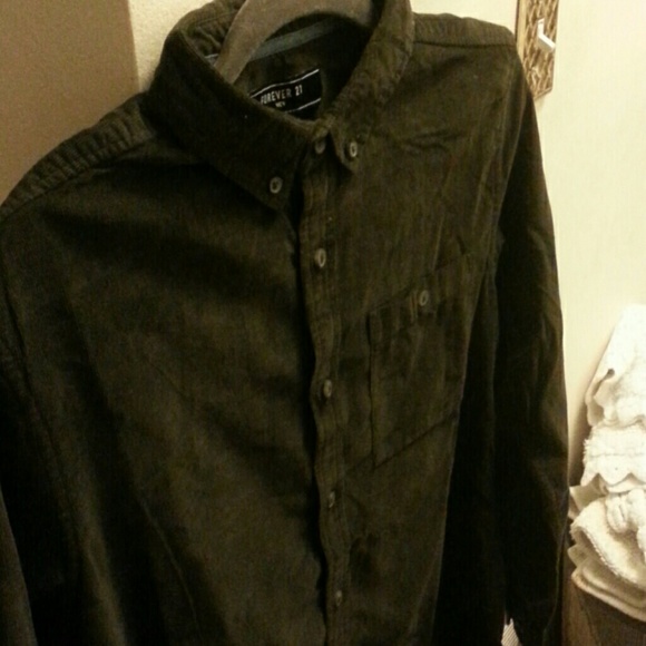 Slim-Fit Corduroy Shirt - Picture 3 of 4