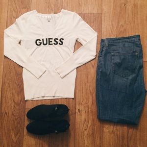 NWT - White Guess Sweater
