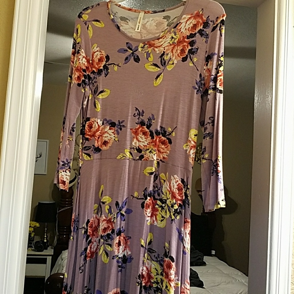 Lavender floral dress