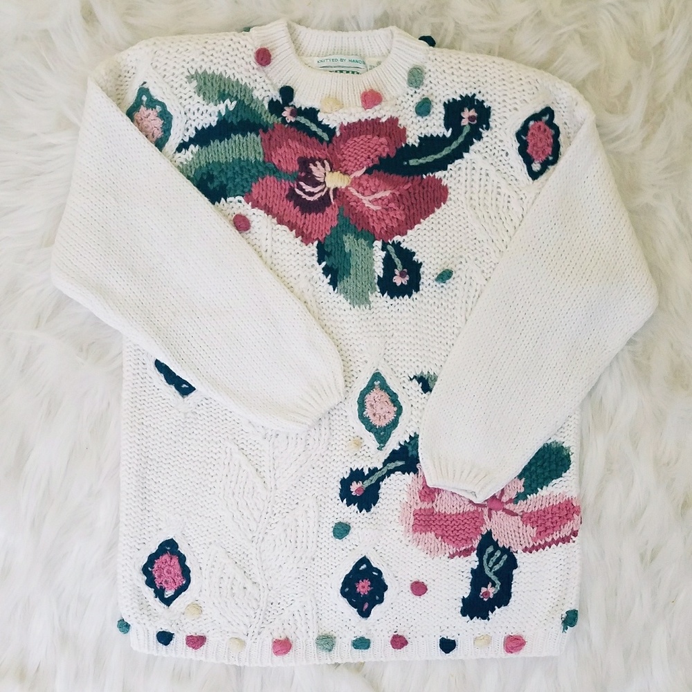 Vintage Floral Sweater