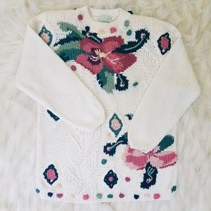 Vintage Floral Sweater