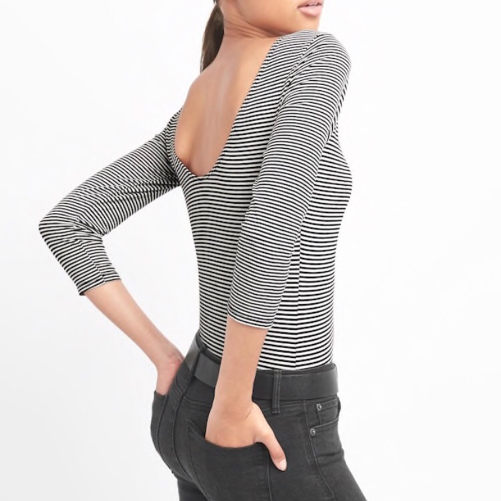 striped ballet bodsyuit
