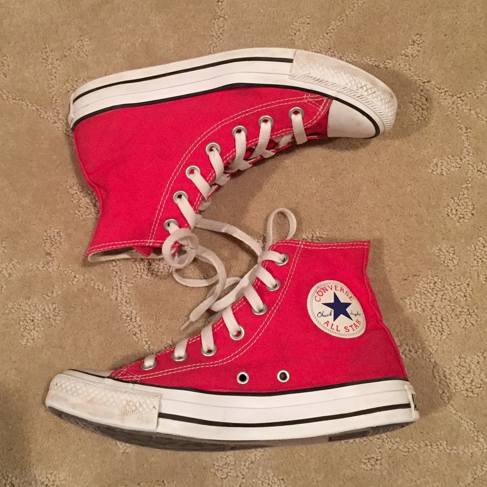 Red high top Converse