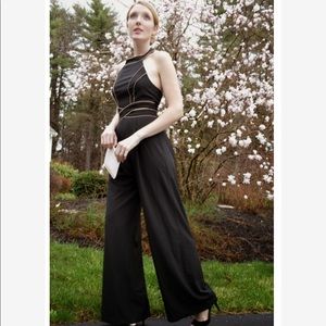 Arden B cutout halter jumpsuit