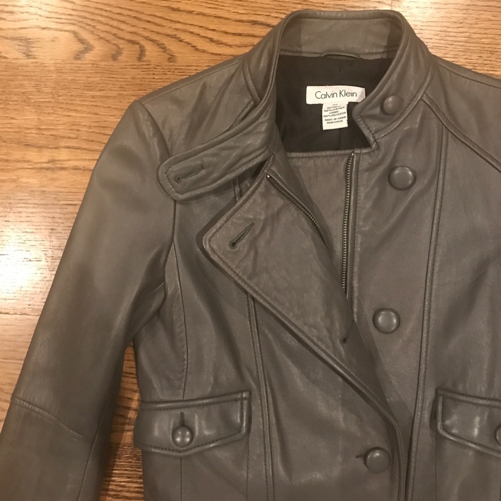 CALVIN KLEIN rare leather jacket