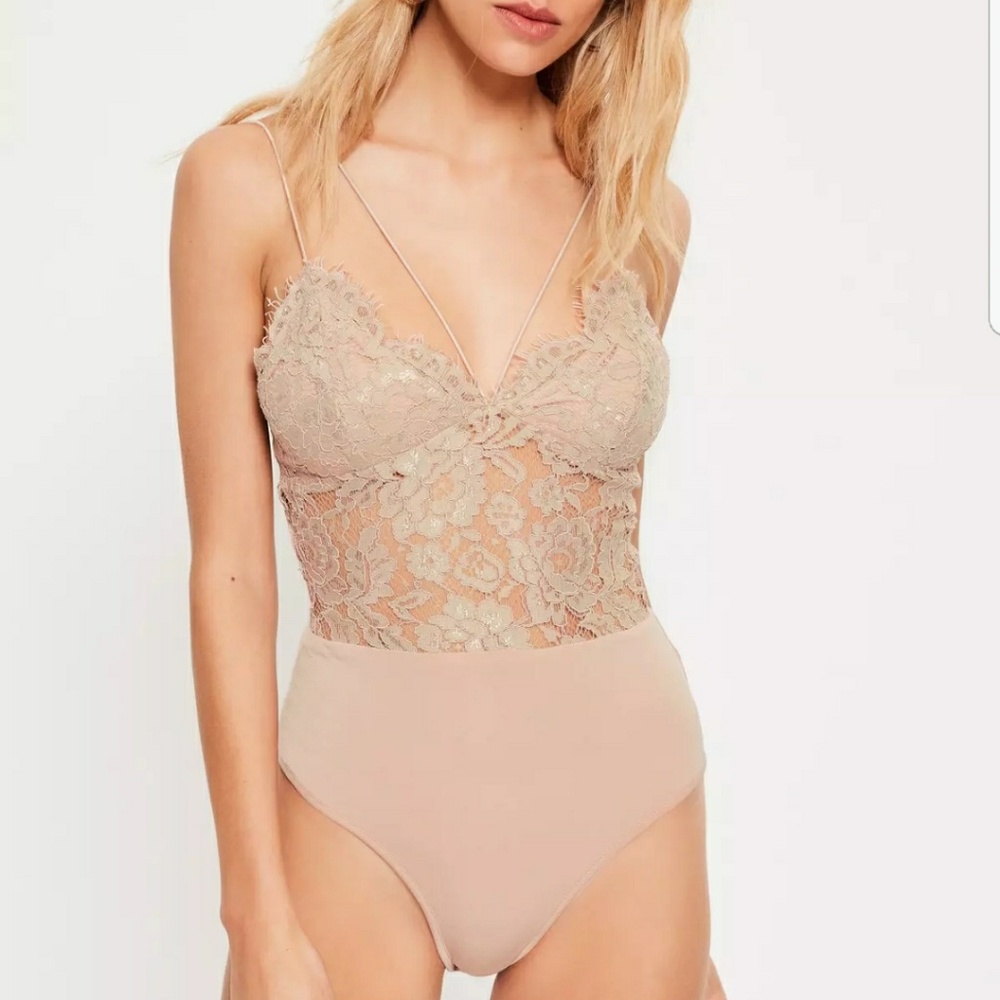 Nude lace bodysuit