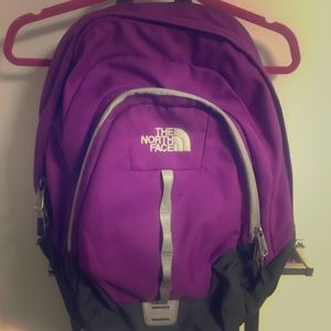 Unisex Borealis Purple & gray North Face Back Pack