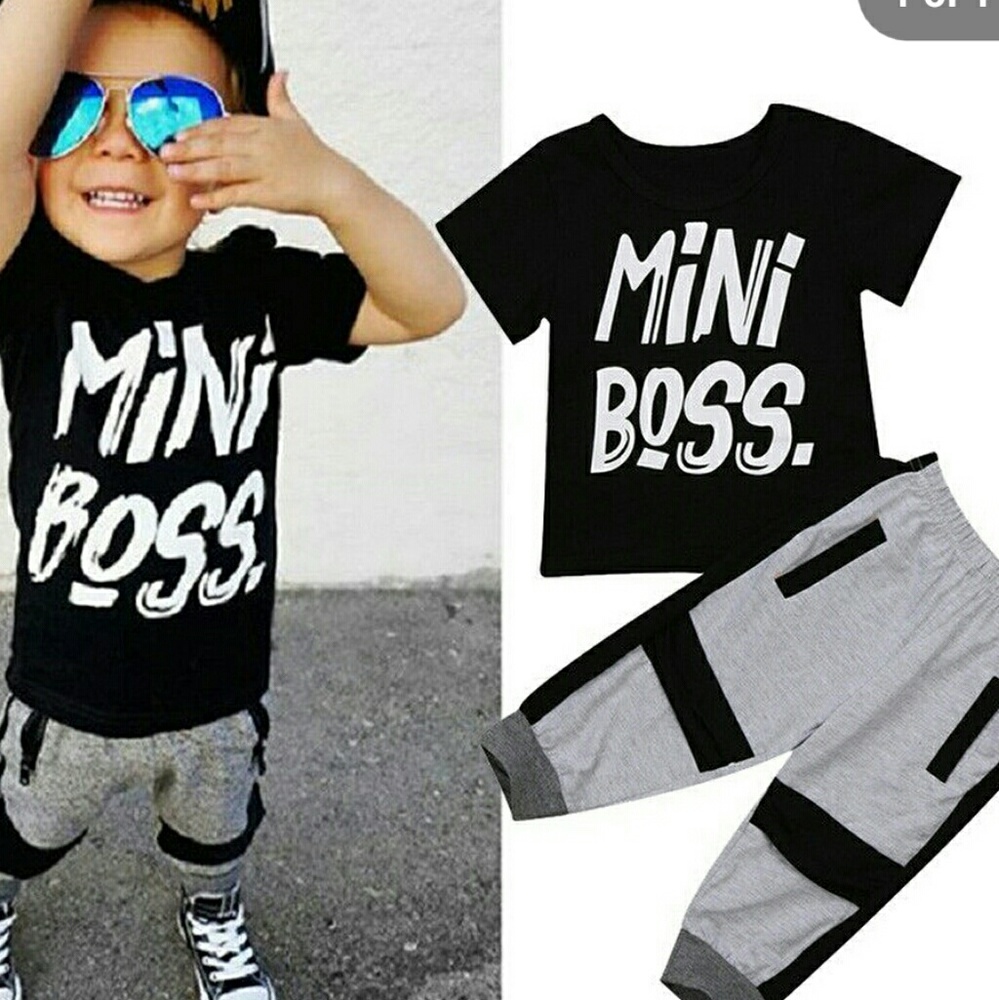 Baby Boy Mini Boss Outfit Set