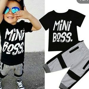 Baby Boy Mini Boss Outfit Set