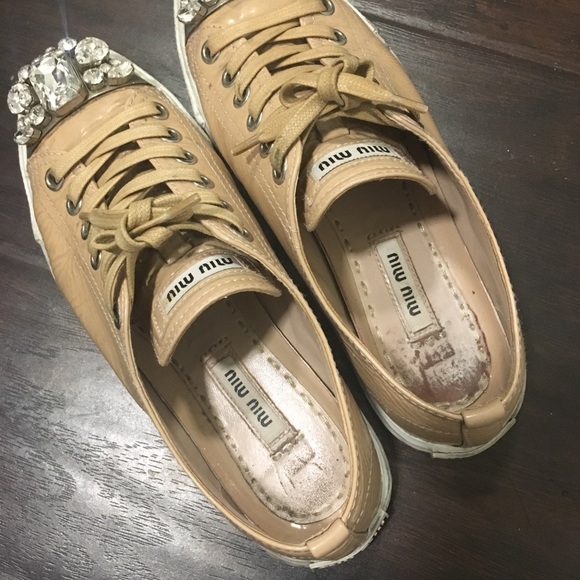 Miu miu crystal embellished sneakers - Picture 2 of 7