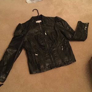 Xhilaration Faux Leather Jacket black