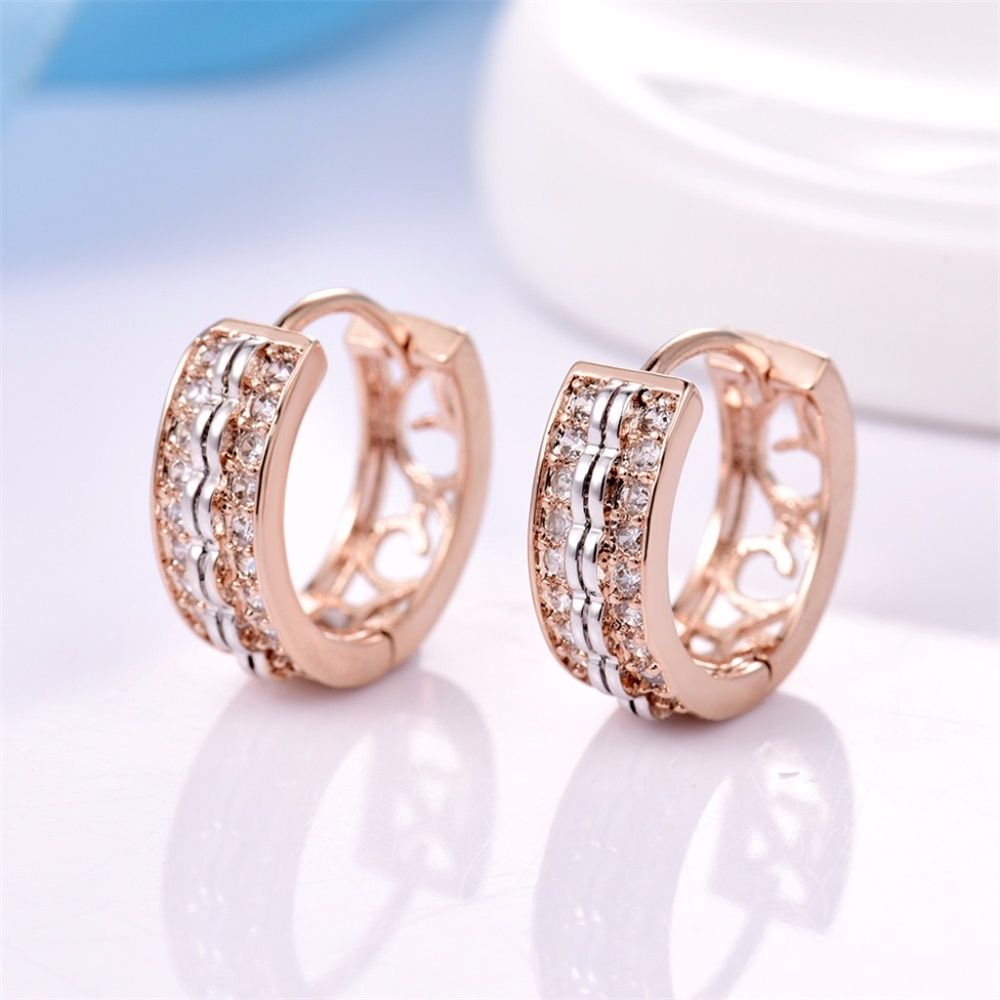 ❤️4 for $20 Sale❤️CZ AAA stone hoop Earrings - Picture 3 of 4