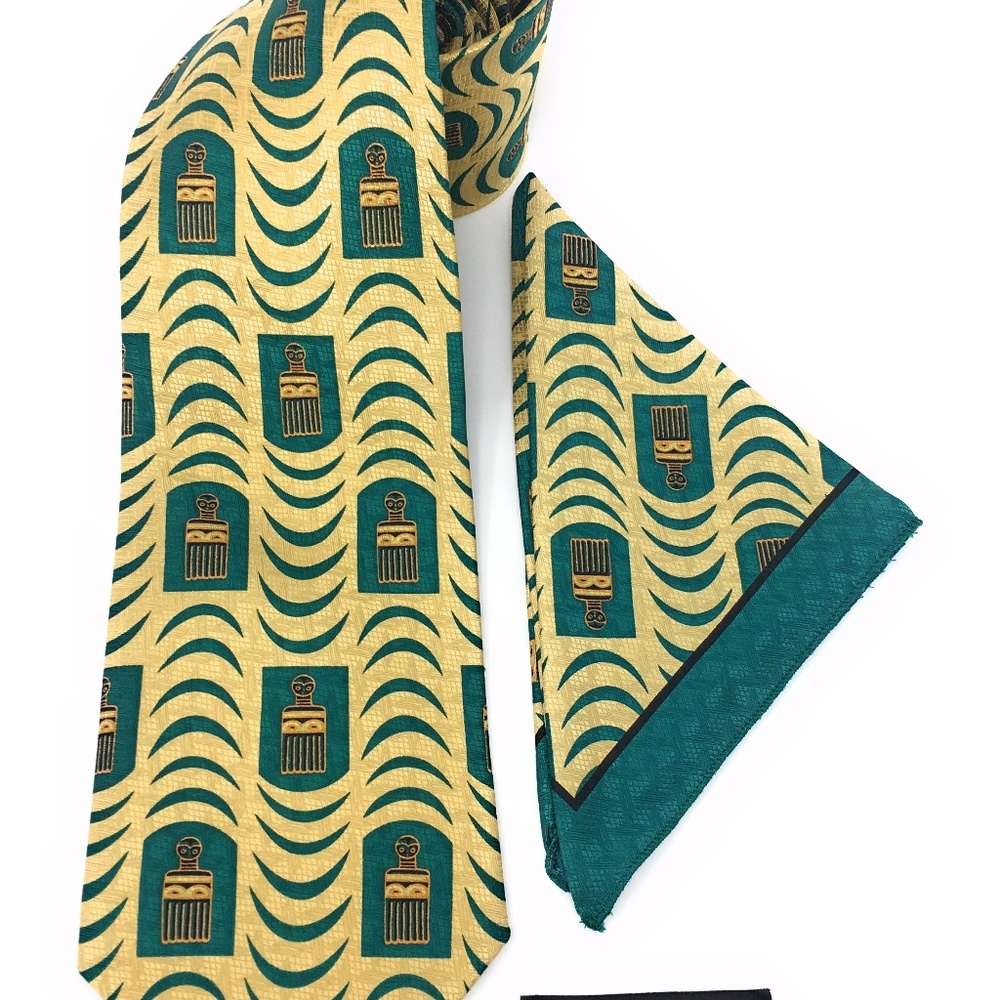 100% Silk Necktie - Afro By Designed By Don