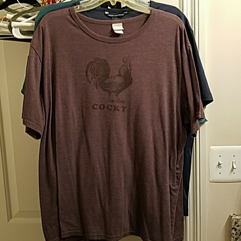 Men's Heather Red "Cocky" Graphic-T size XXL