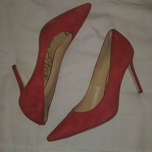 Sam Edelman Red Suede Pumps