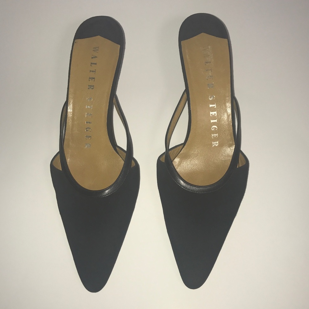 Walter Steiger Suede Kitten Heels/MuleSlides