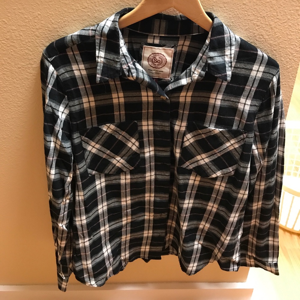 Black plaid flannel
