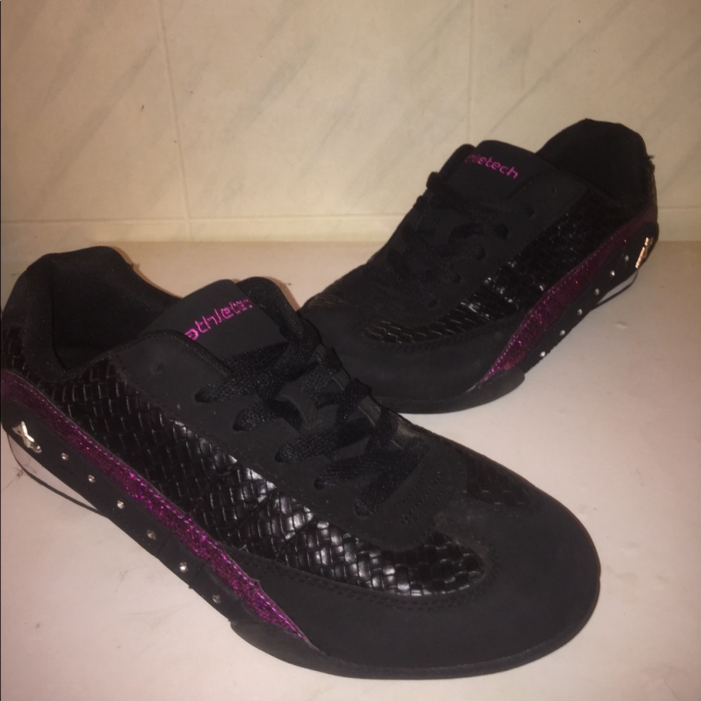 Athletech women's pink and black sparkly shoes